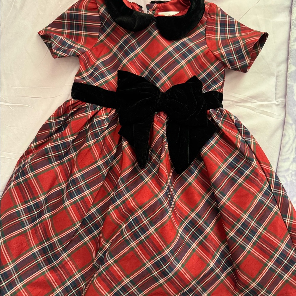 Gymboree Red Plaid Dress with Velvet Collar